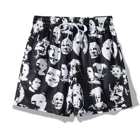 Men's Graphic Print Shorts Retro Basketball Shorts Cool Mesh Shorts in Kuwait