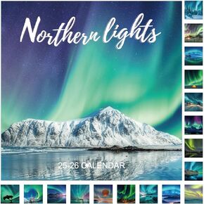 2025-2026 Wall Calendar -2025-2026 Calendar from Jul. 2025- Dec. 2026, Aurora Calendar, 18 Month Wall Calendar with Thick & Sturdy Paper, 12" x 24" Opened, For Gifts