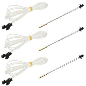 3PCS 3D Printer NTC100K Thermistors Sensors Temperature Thermistor Sensor with Cable 3950 Brass Head SM Terminal (1M)