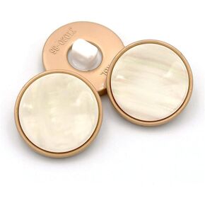 5 Pcs Round Metal Buttons Vintage Decorative Buttons for Craft Embellishments(Rose Gold,25mm)