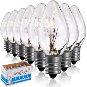 15 Watt Candelabra Base Specialty Bulbs for Salt Lamps, Wax Warmers (12 Pack) – E12 C7 Socket in Kuwait