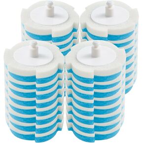 Disposable Toilet Brush and Holder Set with 16 Refills, Compact Bathroom Toilet Scrubber Cleaning Supplies Wall Mounted Toilet Bowl Brush Cleaner Long Handle Wand for Toilet Bowl Bath Tub Sink