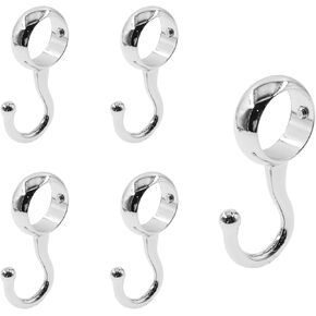 Closet Rod Hooks, Zinc Alloy Hanging Tube Rod Hook,Heavy Duty J Typed Kitchen Hook,Utility Hook Pipe Hangers for Bathroom Wardrobe Closet Tension Rod Hooks Fit for