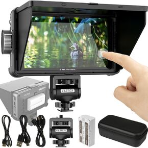VILTROX DC-550pro 5.5" Camera Monitor Field Monitors Touch Screen 4K HDMI DSLR Cameras Video Monitors Kit with Sunshade Hood/np-f550 Battery