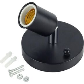 E26 180 Degree Modern Adjustable Ceiling Lamp Wall Mounted Light Bulb Holder Socket (White) in Saudi Arabia