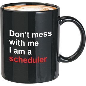 Scheduler Coffee Mug 11 oz, Being A Scheduler Is Easy Like Riding A Bike Unique Gift for Secretary Assistant Administrator Coworkers Boss, White