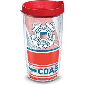 Tervis Coast Guard Forever Proud Made in USA Double Walled Insulated Tumbler Travel Cup Keeps Drinks Cold & Hot, 16oz Mug, Classic