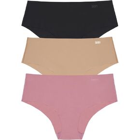 DKNY Women's Litewear Cut Anywhere Hipster Panties 3 Pack Multipack