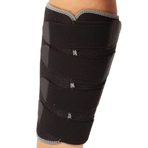 Calf Brace | Premium Compression Sleeve for Men & Women | Provides Pain Relief & Support | For Shin Splints, Lower Leg Pain, Torn Calf Muscle | Black Neoprene Adjustable Support Wrap for Runners