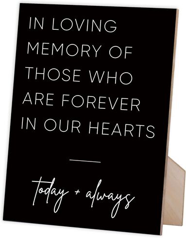 In Loving Memory Wedding Sign, Wedding Memorial Sign, for Funeral Decorations, Wedding Decorations, Wedding Table Decor, Sympathy Gifts for Loss of Loved One, White Simple Style Wood Sign,2 in Saudi Arabia