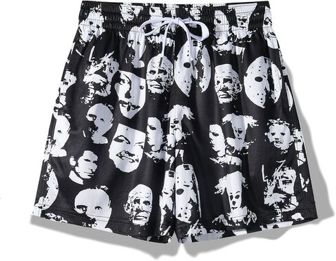 Men's Graphic Print Shorts Retro Basketball Shorts Cool Mesh Shorts in Kuwait