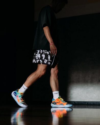 Men's Graphic Print Shorts Retro Basketball Shorts Cool Mesh Shorts in Kuwait