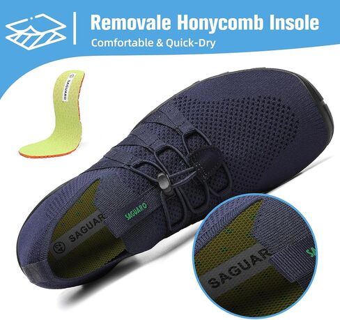 Mishansha Water Shoes for Women Men, Quick-Dry Barefoot Swim Shoes | Non-Slip Aqua Shoes with Drainage Holes, Breathable, Lightweight, for Beach, Pool, River Boating, Yoga, Walking in Saudi Arabia