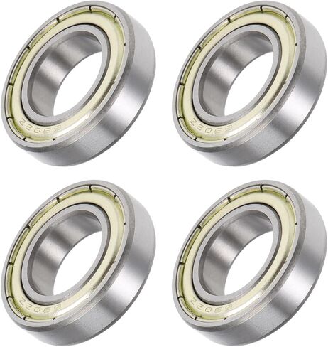 METALLIXITY Deep Groove Ball Bearings (6902ZZ, 15mm x 28mm x 7mm) 4Pcs, Carbon Steel Double Shielded Industrial Bearings - for Industrial Micro Motor in Saudi Arabia