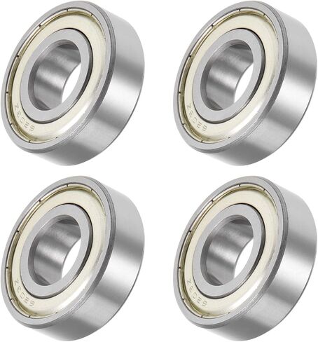 METALLIXITY Deep Groove Ball Bearings (6902ZZ, 15mm x 28mm x 7mm) 4Pcs, Carbon Steel Double Shielded Industrial Bearings - for Industrial Micro Motor in Saudi Arabia