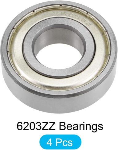 METALLIXITY Deep Groove Ball Bearings (6902ZZ, 15mm x 28mm x 7mm) 4Pcs, Carbon Steel Double Shielded Industrial Bearings - for Industrial Micro Motor in Saudi Arabia