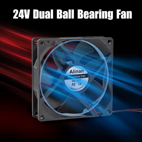 Alinan 2pcs 9225 92mm x 25mm 12V Dual Ball Bearings Brushless Fan 2Pin DC Cooling Exhaust Fan for Radiator DIY Air Exhaust Vent Cooling in Saudi Arabia