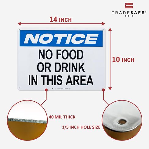 TRADESAFE This is a Drug Free Workplace Sign - Business Sign, Office Sign, Quick Install Aluminum Safety Sign, Light Reflective, UV-Resistant, Waterproof Signs for Business, 14" X 10" No Drugs Sign in Saudi Arabia