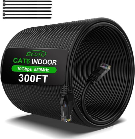 كابل Ethernet 30 قدمًا ، كابل Cat 6 تصحيح ، كابل إنترنت Cat6 ، كبل شبكة UTP ، داخلي وخارجي ، Poe ، 24Awg CCA ، متوافق مع الكمبيوتر الشخصي ، الكمبيوتر المحمول ، جهاز التوجيه ، التبديل ، الخادم ، مع 25 روابط كابل - أبيض in Kuwait