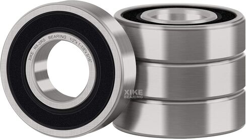 XiKe 4 Pcs R22-2RS Double Rubber Seal Bearings 1-3/8" x 2-1/2" x 9/16", Pre-Lubricated and Stable Performance and Cost Effective, Deep Groove Ball Bearings. in Kuwait