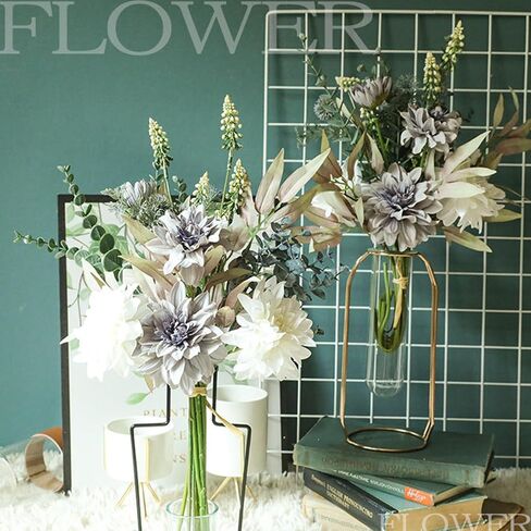 Artificial Dandelion Silk Flowers for Home Decor and Wedding, 2 Bouquet Faux Flower Dining Table Centerpiece. Artificial Plants Peach Flower Arrangement. Silk Flowers for Decoration in Kuwait