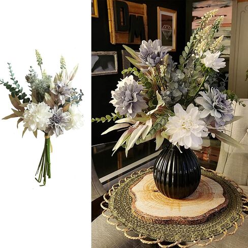 Artificial Dandelion Silk Flowers for Home Decor and Wedding, 2 Bouquet Faux Flower Dining Table Centerpiece. Artificial Plants Peach Flower Arrangement. Silk Flowers for Decoration in Kuwait