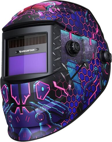 ARCCAPTAIN True Color Auto Darkening Welding Helmet, Solar Powered Welding Hood, 1/1/1/1 Top Optical Clarity Welding Mask, Wide Shade 4/9-13 for TIG MIG ARC Weld Grinding Welder Helmet in Saudi Arabia