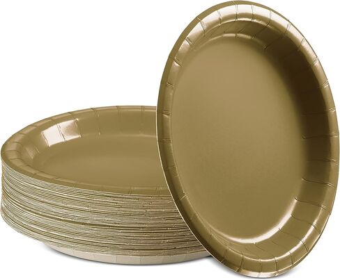 Disposable Paper Plates Red, 6 3/4 Inches Paper Dessert Plates, Strong and Sturdy Disposable Plates for Party, Dinner, Holiday, Picnic, or Travel Party Plates, Pack of 50 in Saudi Arabia