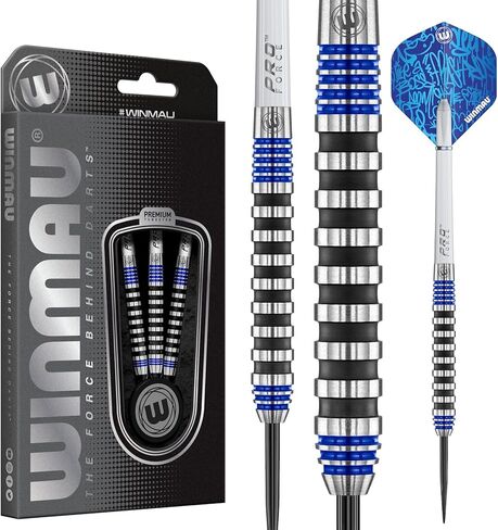 مجموعة سهام Winmau Darts Advance 500 Series الاحترافية من التنغستن الناعمة مع رحلات جوية وأعمدة (سيقان) in Kuwait