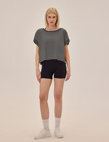Open Back Workout Tops for Women Athletic Tee Short Sleeve Gym Yoga Shirt in Saudi Arabia