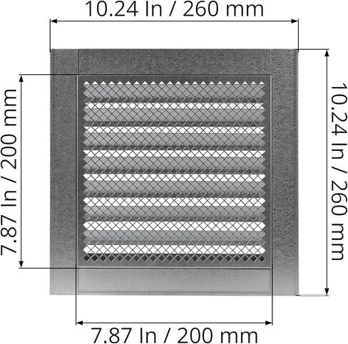 12 "× 12" بوصة مربعة سوداء مربعة صلب التهوية الصلب مع شبكة معدنية (القناة 12 "× 12" / المصبغة 14 "× 14") HVAC. تطبيقات التدفئة والتبريد والتهوية. غطاء تنفيس في الهواء الطلق. in Kuwait