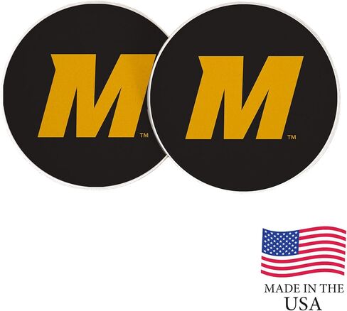 Desert Cactus University of Missouri Car Coaster Mizzou Tigers Absorbent Sandstone Car Cup Coasters Set of 2 (Design A) in Saudi Arabia