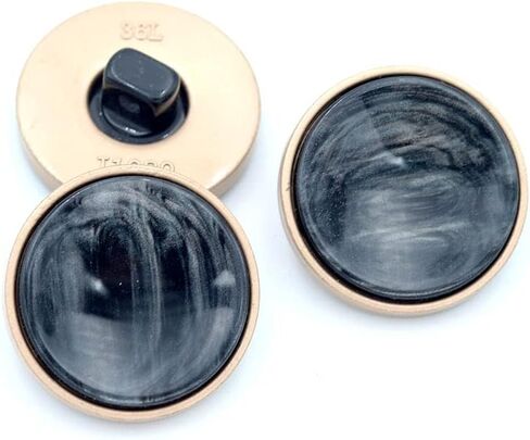5 Pcs Round Metal Buttons Vintage Decorative Buttons for Craft Embellishments(Rose Gold,25mm) in Kuwait
