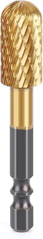 HUHAO Tungsten Carbide Rotary Burr Bit, Double Cut Carbide Burr 1/4" Shank Die Grinder Cutting Burrs Bit for Metal Working & Sturdy in Saudi Arabia