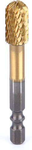 HUHAO Tungsten Carbide Rotary Burr Bit, Double Cut Carbide Burr 1/4" Shank Die Grinder Cutting Burrs Bit for Metal Working & Sturdy in Saudi Arabia