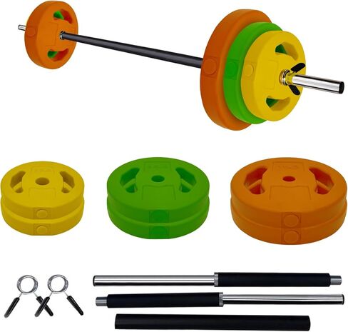 Adjustable Barbell Weight Set, Adjustable Free Weights for Home and Gym Workout in Kuwait