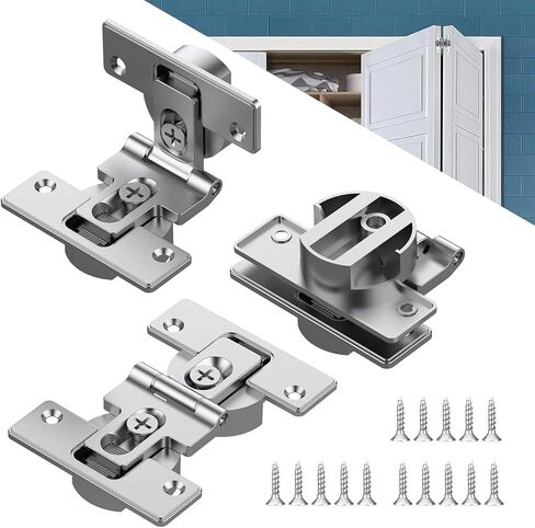 Pisman 180 Degree Adjustable Bifold Hinges,Closet Door Hinges, Bi Fold Door Hinges for Closet Bifold Doors and Bifold Door,Inner Door Hinges (2) in Saudi Arabia