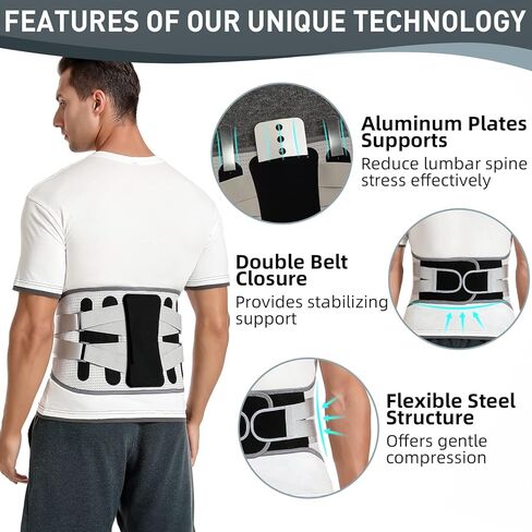 Breathable Back Brace for Relieve Lower Back Pain Women and Men - Back Support Belt and Improve Posture with Comfort, Back Pain Relief Products, Posture Corrector in Saudi Arabia