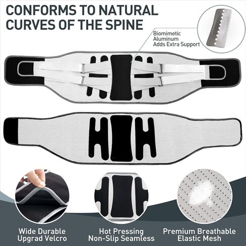 Breathable Back Brace for Relieve Lower Back Pain Women and Men - Back Support Belt and Improve Posture with Comfort, Back Pain Relief Products, Posture Corrector in Saudi Arabia