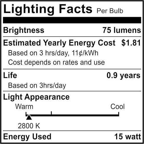 15 Watt Candelabra Base Specialty Bulbs for Salt Lamps, Wax Warmers (12 Pack) – E12 C7 Socket in Kuwait