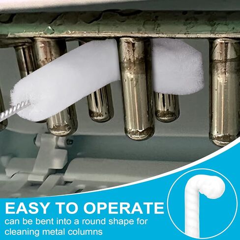 Palksky Ice Maker Cleaning Brush Set, Ice Machine Cleaning Tools - 2Pcs Drain Pipe Brush Nylon Bristles with 8Pcs Crevice Cleaning Brush in Saudi Arabia