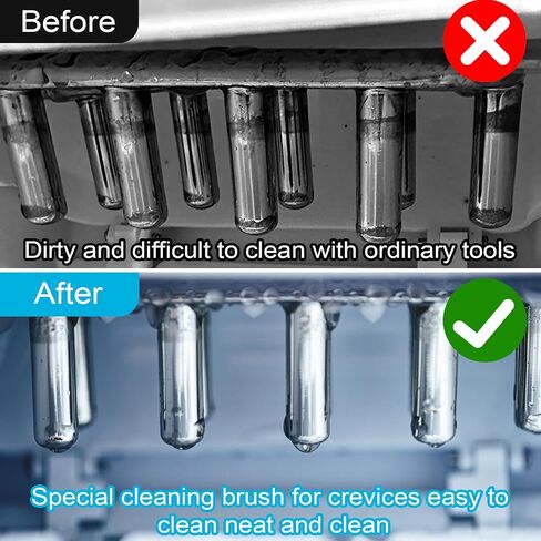 Palksky Ice Maker Cleaning Brush Set, Ice Machine Cleaning Tools - 2Pcs Drain Pipe Brush Nylon Bristles with 8Pcs Crevice Cleaning Brush in Saudi Arabia
