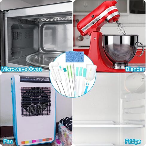 Palksky Ice Maker Cleaning Brush Set, Ice Machine Cleaning Tools - 2Pcs Drain Pipe Brush Nylon Bristles with 8Pcs Crevice Cleaning Brush in Saudi Arabia