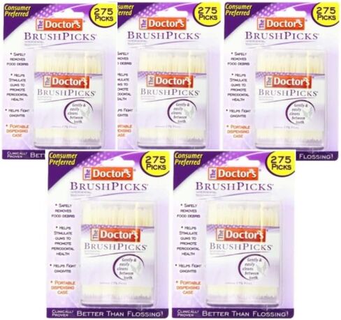 The Doctor's BrushPicks Interdental Toothpicks, 275 Picks (Pack of 3) in Saudi Arabia