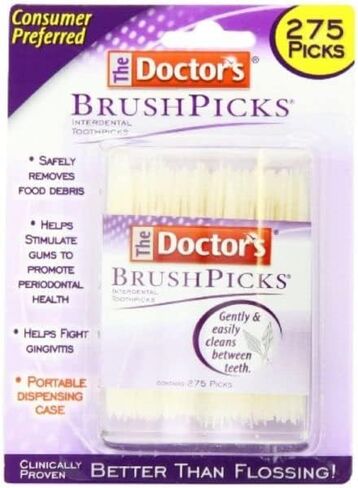 The Doctor's BrushPicks Interdental Toothpicks, 275 Picks (Pack of 3) in Saudi Arabia