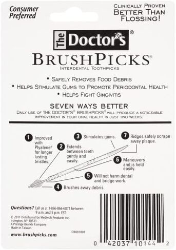 The Doctor's BrushPicks Interdental Toothpicks, 275 Picks (Pack of 3) in Saudi Arabia