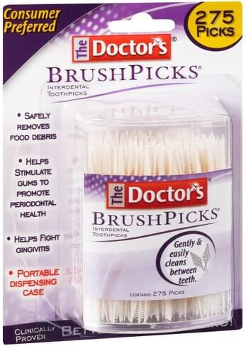 The Doctor's BrushPicks Interdental Toothpicks, 275 Picks (Pack of 3) in Saudi Arabia