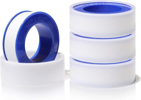 8 Rolls Teflon Tape,Plumbers Tape(1/2 Inch X 520 Inches),PTFE Tape for Sealing Tape,Plumbing Tape,Sealant Tape,Thread Seal Tape for Shower Head,Water Pipe,Prevent Leakage,Thicker in Kuwait