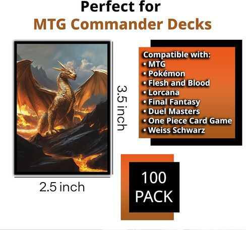 Zombie Game Card Sleeves 102 Pack – Perfect Fit for TCG, MTG, Wilhelt & The Scarab God Commander Decks - Premium Standard Card Sleeves for Magic The Gathering in Saudi Arabia