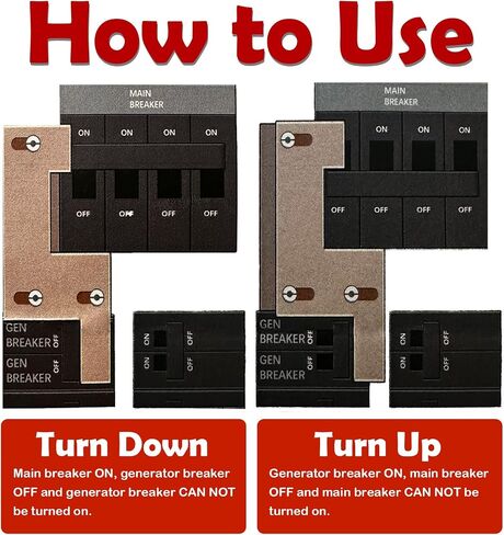 Generator Interlock Kit Replaces SD-200SA for Safe Portable Power Use During Outage, for Homeline Meter Main 150 or 200 amp Breaker in Saudi Arabia